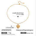 Gold-Tone Stainless Steel Heart Pendant Necklace styled for independent jewelry boutiques