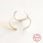 S925Sterling Silver Creative Moon Open Ring Korean Version Xiaohongshu Bestselling Index Finger Ring