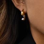 Water Drop Earrings Front and Back Style Earrings Non-Fading Ear Jewelry Stainless Steel Accessories