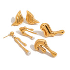 2H Lava Earrings Stainless Steel Stud Earrings Jewelry earrings