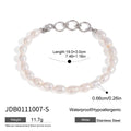 Cubic Zirconia Gold-Plated Stainless Steel Bracelet — alternate product view — jewelry finish and design detail