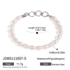 2H Jewelry Women's Stainless Steel Zircon Bracelet Ring Non-Fading Jewelry