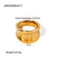 Stone Stainless Steel Ring in Gold-Plated — Elevated Essential — jewelry construction