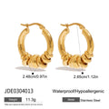 Enamel Stainless Steel Stud Earrings in Gold-Tone with a stud design profile