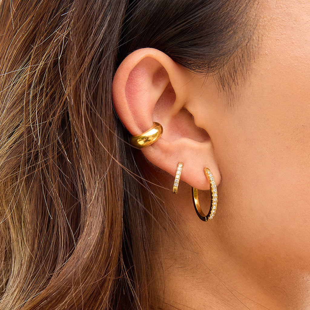 Stainless Steel Circle Drill Earrings Ear Studs Ear Jewelry Non-Fading Accessories