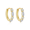 925 Sterling Silver Zircon Hoop Earrings — collection product image 06