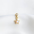 925 Sterling Silver Star Opal Stud Earrings — jewelry product photo 09 — jewelry finish and design detail
