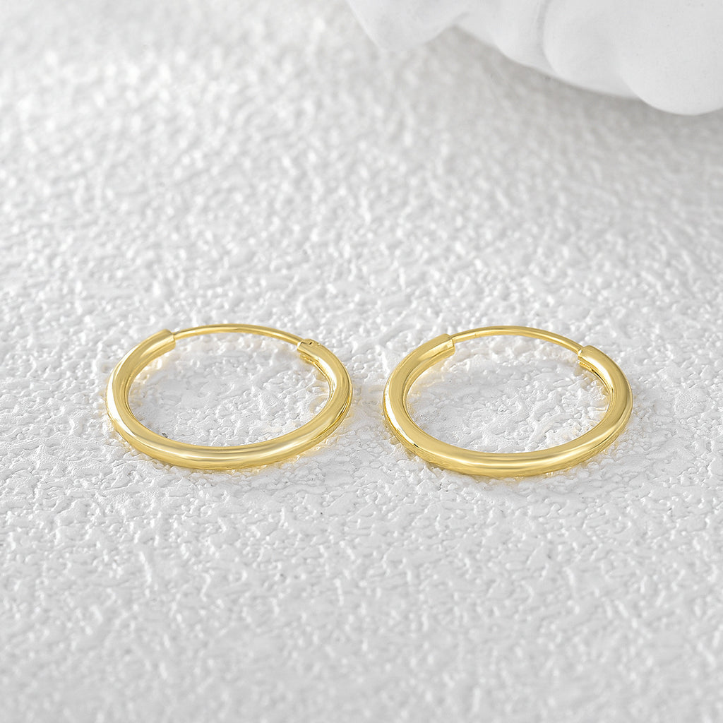 Vintage Simple Fashion Large Circle Round Metal Earrings for Women