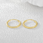 Vintage Simple Fashion Large Circle Round Metal Earrings for Women