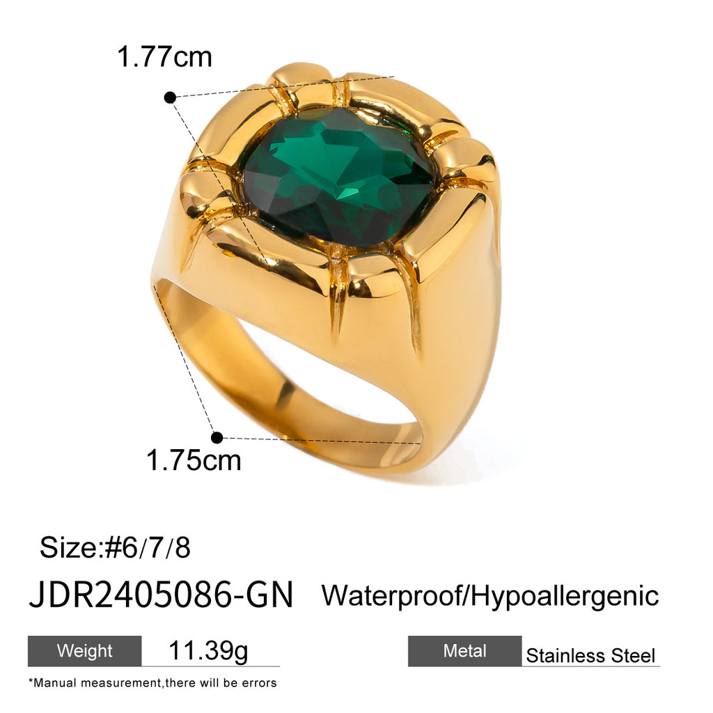 2H Pearl Ring Non-Fading Jewelry Accessories Stainless Steel rings