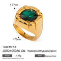 Pearl Stainless Steel Gold-Plated Ring — close-up detail — jewelry finish and design detail