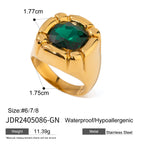 2H Pearl Ring Non-Fading Jewelry Accessories Stainless Steel rings