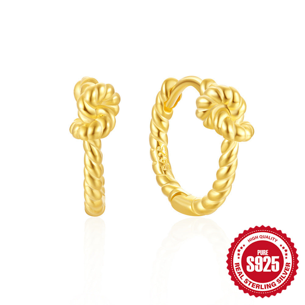 925Sterling Silver Micro Pave Zirconia8Twisted Shape Earrings Hoop Hot Sale Infinity Symbol Ear Clips Ear Jewelry