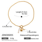 Freshwater Pearl Necklace Jewelry Non-Fading Jewelry Stainless Steel