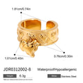 Gold-Plated Stainless Steel Pendant Necklace — additional design view — jewelry finish and design detail