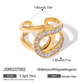 Cubic Zirconia Gold-Plated Stainless Steel Ring — Thoughtful Design — jewelry construction