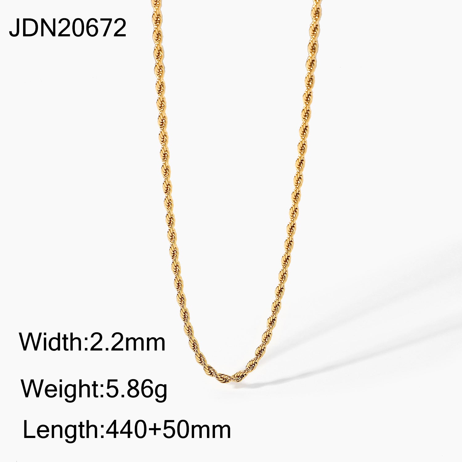 2H New Fashionable Necklace 18K Gold-plated Stainless Steel Necklace Jewelry gold Fine Chain Necklace Neck Chain