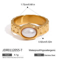 Pearl-Detail Fashion Ring Non-Fading Jewelry for Women rings — jewelry product photo 09 — jewelry finish and design detail