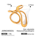 Modern Gold-Tone Stainless Steel Ring — Modern Classic with gold-tone stainless steel construction