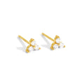 Silver-Plated Brass Sculptural CZ Earrings styled for independent jewelry boutiques