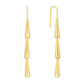 Gold-Plated Teardrop Vintage Minimalist Earrings — side profile