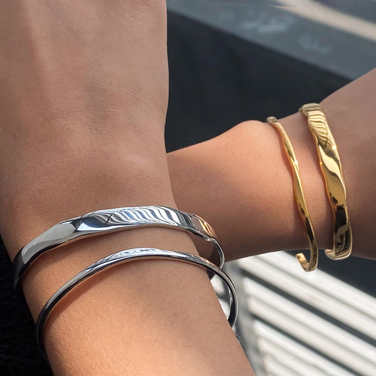 Jewelry Bracelet Non-Fading Bangle Stackable Stainless Steel Accessories bracelet