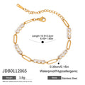 Stainless Steel Bracelet in Gold-Plated with Snake Detail — detail view — jewelry finish and design detail