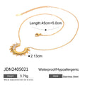 Gold-Plated Sunflower Cubic Zirconia Choker Stainless Steel Necklace — jewelry construction