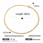 2H Trendy Retro Necklace for Women Simple Minimalist Style Multi-layer Chain Collarbone18k Gold Necklace