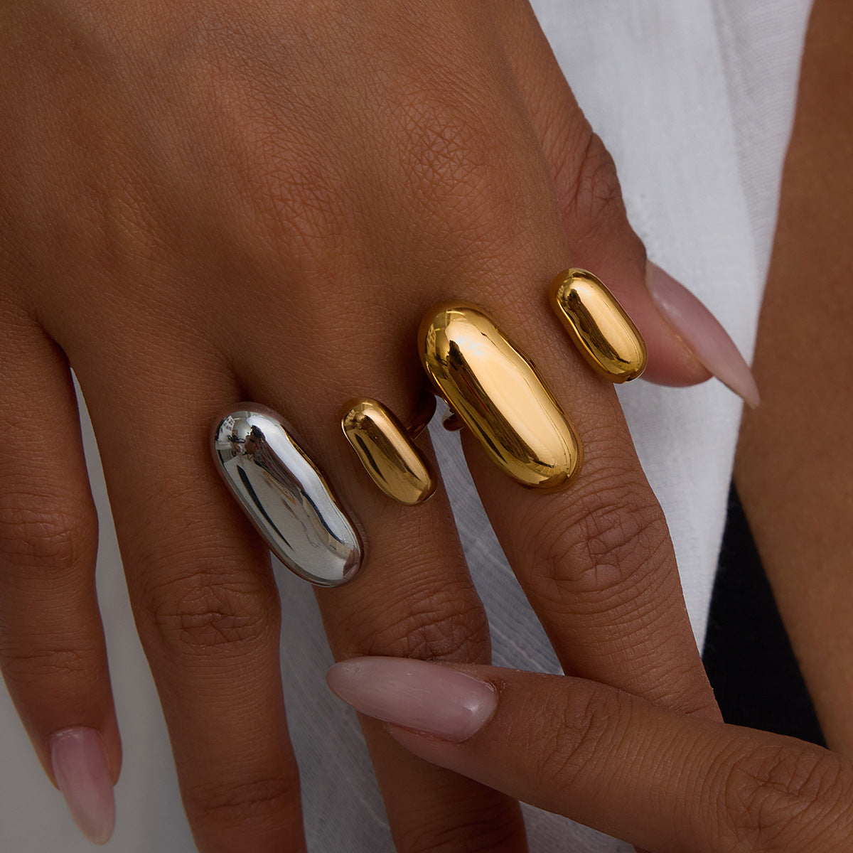 Non-Fading Jewelry Ring rings18k Gold Stainless Steel Jewelry