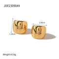 Gold-Tone Stainless Steel Minimalist Ear Cuff Earrings featuring minimalist and a gold-tone finish