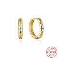 Star Zircon 925 Sterling Silver Hoop Earrings — wearable scale detail — jewelry finish and design detail