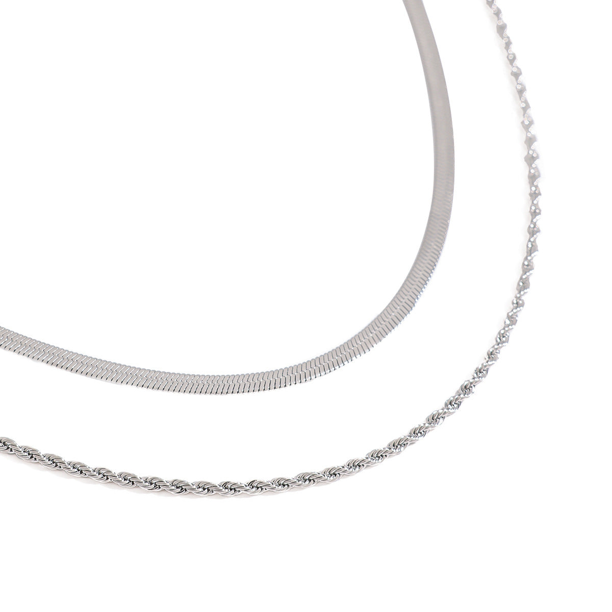 Stainless Steel Chain Necklace Simple Collarbone Chain Jewelry Non-Fading Accessories