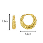 E0589 New Creative Design Earrings for Women, Braided Hoop Baguette Style Earrings