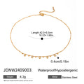 Initial Cubic Zirconia Stainless Steel Gold-Plated Necklace — close-up detail — jewelry finish and design detail