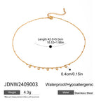 Stainless Steel Letter Necklace Diamond Clavicle Chain Necklace necklace