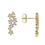 E0403 New Zircon Small Earrings Women's Sweet and Elegant Ear Accessories