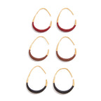 Stainless Steel Oil Drip Water Drop C Hoop Earrings Jewelry Accessories