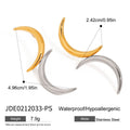 Crescent Moon Gold-Plated Stainless Steel Earrings — alternate product view — jewelry finish and design detail