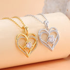 CYN0084 Cross Heart Zircon Copper Necklace Fashion Collarbone Chain Gift for Girlfriend