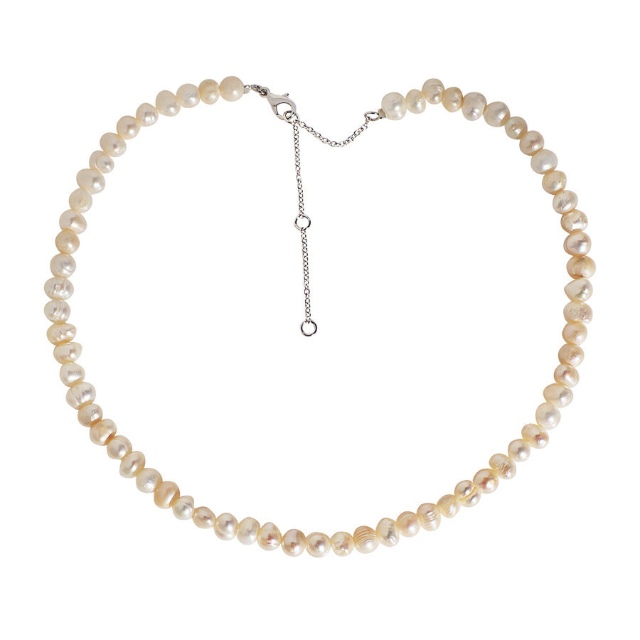 N0316 Elegant Freshwater Pearl Necklace Simple Necklace Pearl Collarbone Chain