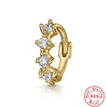 925 Sterling Silver Diamond Stud Ear Cuff Hoop Earrings — collection product image 06