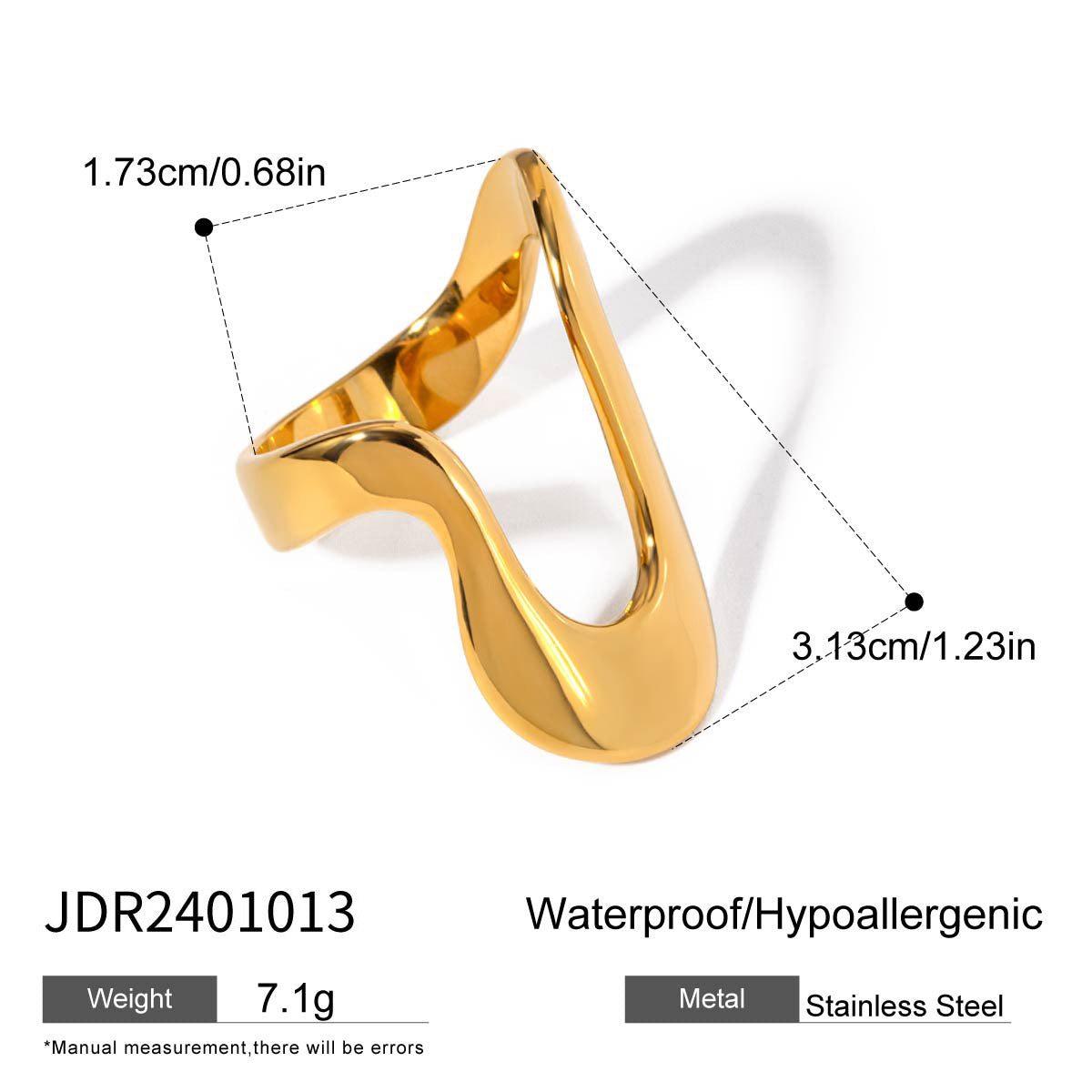 Color matching ring that doesn't fade, women's jewelry, stainless steel