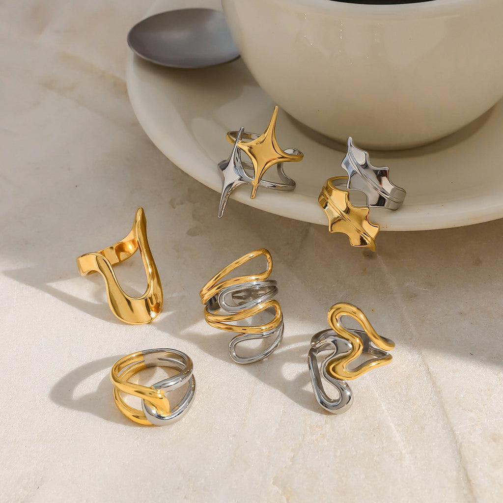 Color matching ring that doesn't fade, women's jewelry, stainless steel