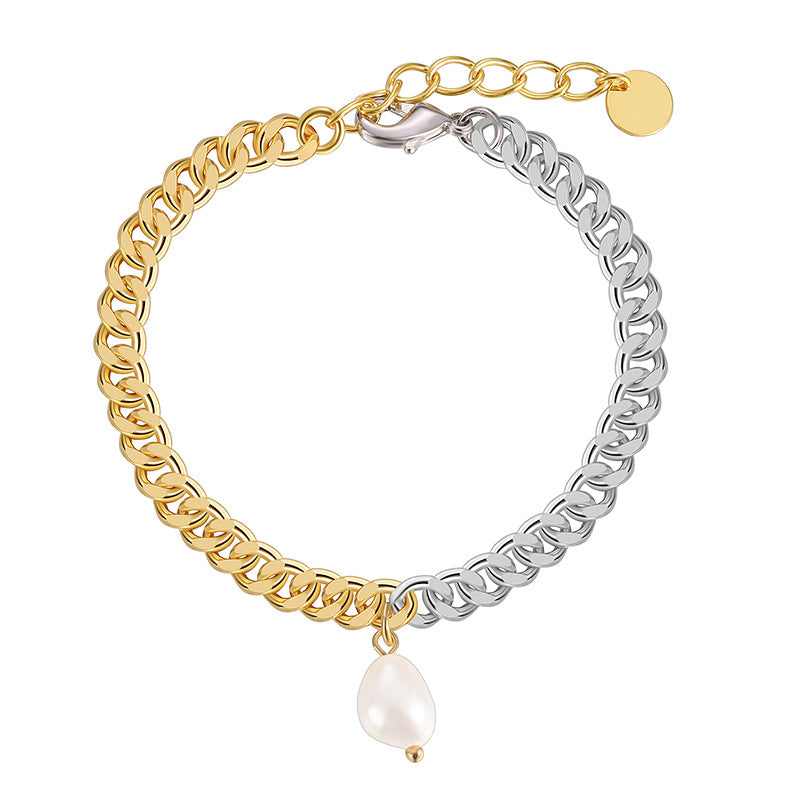 B0135 Fashion gold White gold Shell Pearl Bracelet for Women Simple Style
