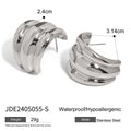 Gold-Plated Stainless Steel Sculptural Stud Earrings — alternate product view — jewelry finish and design detail