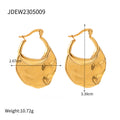 18K Gold-Plated Stainless Steel Stud Earrings with Geometric Minimalist Detail — product styling — jewelry finish and design detail