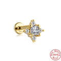 Butterfly Pearl and Cubic Zirconia 925 Sterling Silver Ear Cuff — decorative detail — alternate angle 2 — jewelry finish and design detail