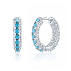 Hot Selling Round Micro Pave Zircon Trendy Ear Cuffs Hoop Earrings Super Sparkling Multi-Diamond Earrings