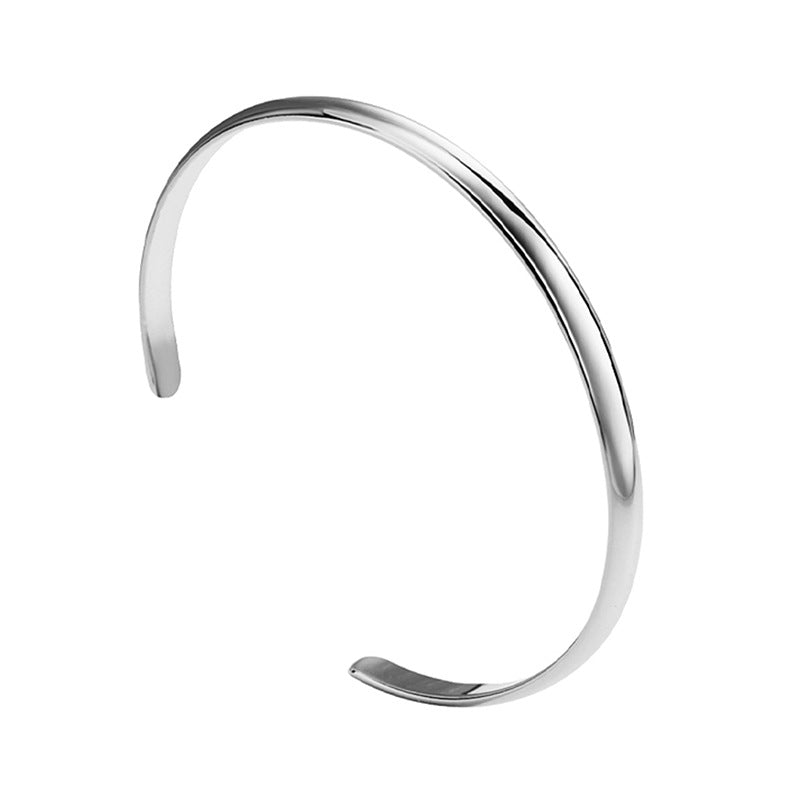 B0068 Ornament Basic Glossy Bracelet C Curved Open Bracelet  Jewelry